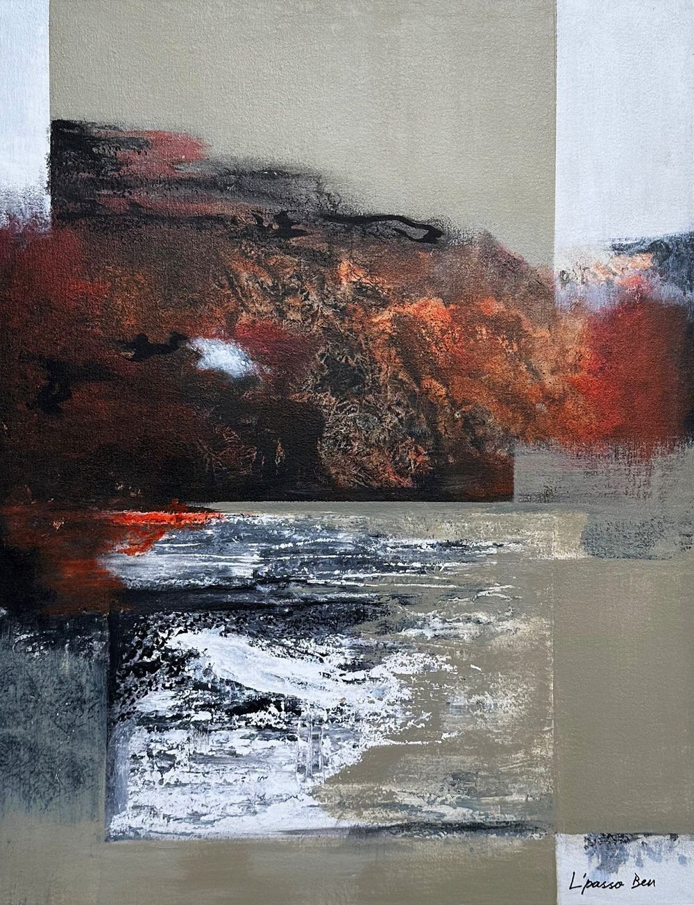 L,passo Benj | Title: Abstract   | Medium: Acrylic on Canvas  | Size: 20x24 inches