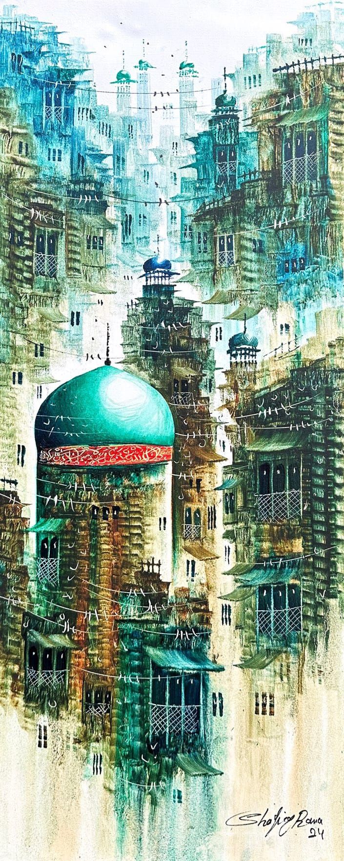 Shafiq Rana  | Title:   | Medium: Oil On Canvas  | Size:  12x30 inches