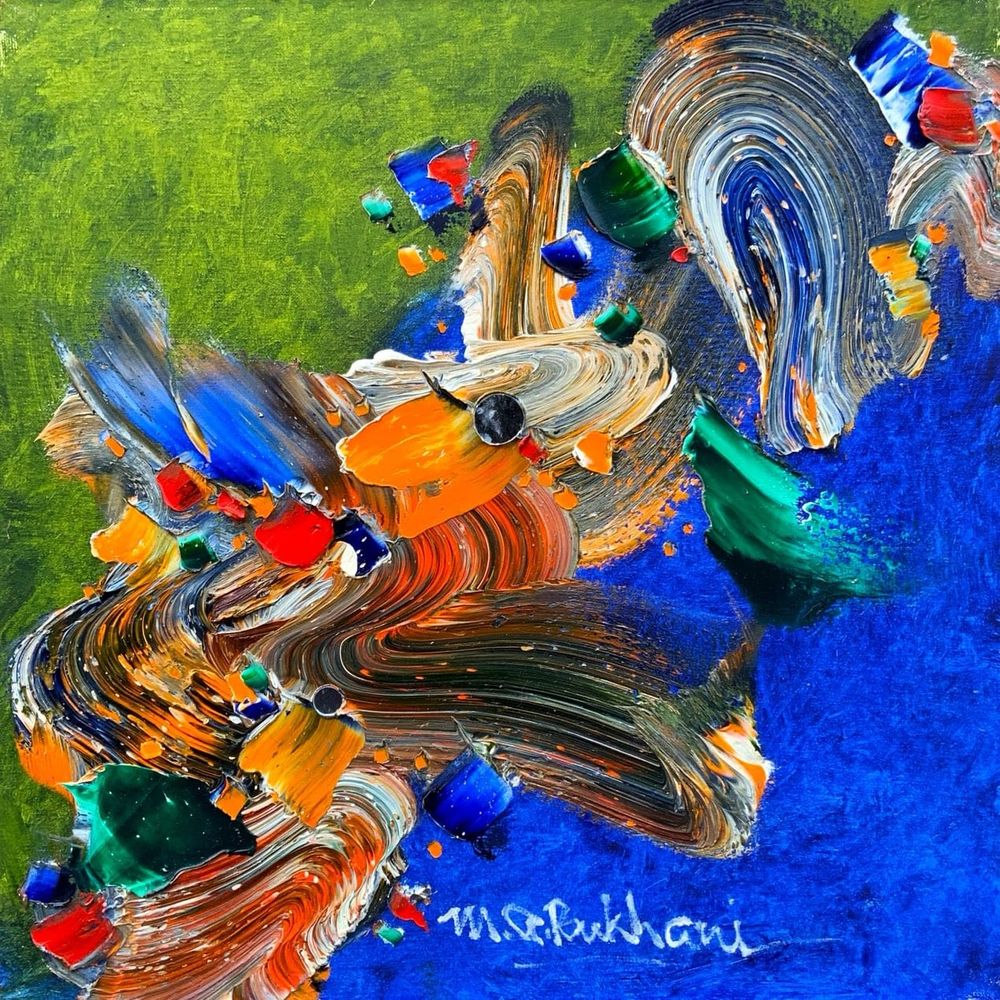 M. A. Bukhari | Title:  | Medium: Oil on Canvas | Size: 16 x 16 inches