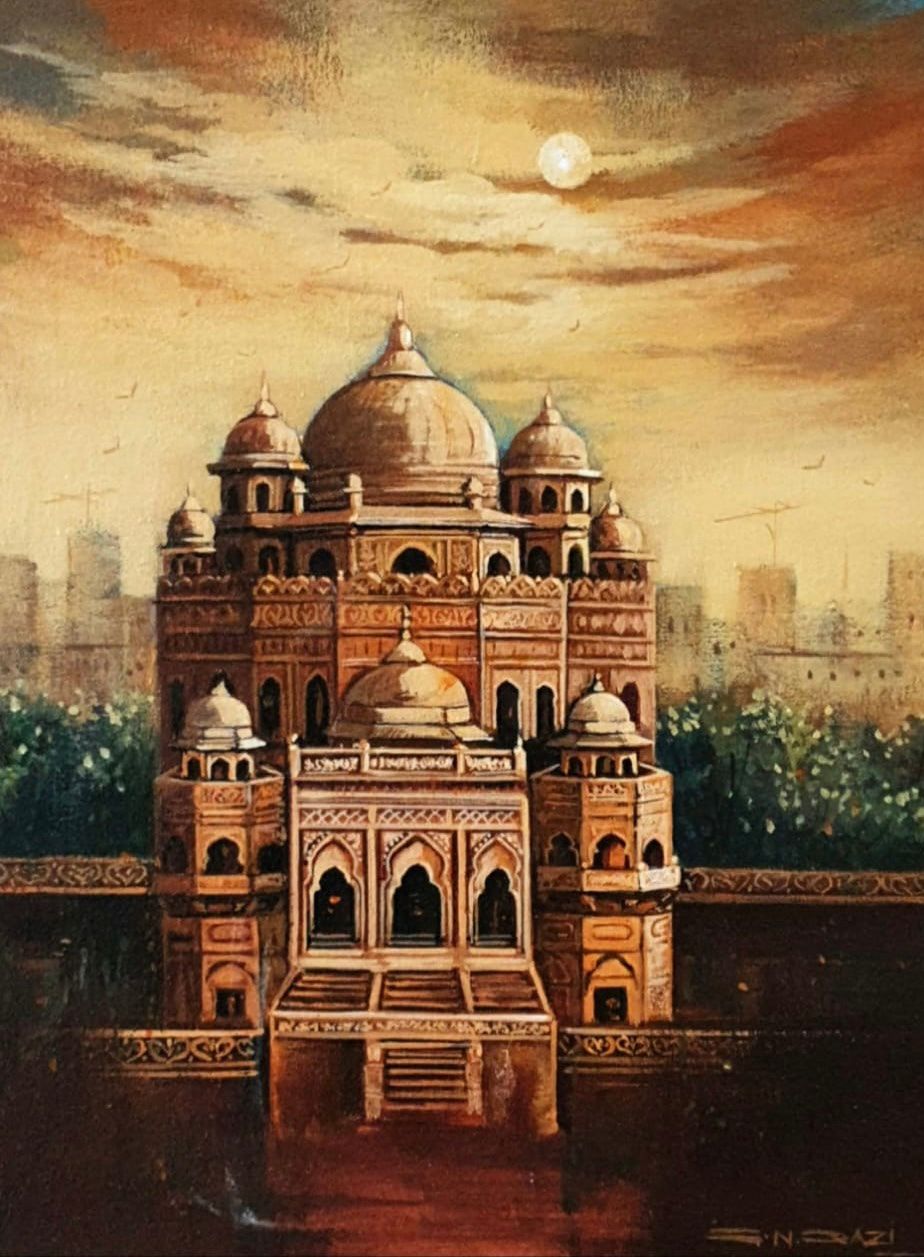 G.N. Qazi  | Title:   | Medium: Acrylic on Canvas  | Size: 12x16 inches