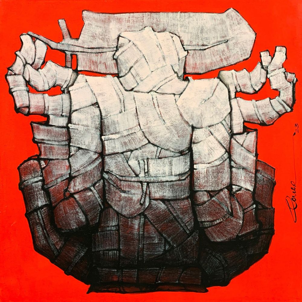 Qamar Siddiqui   | Title:   | Medium: Acrylic On Canvas   | Size: 24 x 24 inches