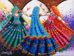 Bandah Ali  | Title: Graceful Whirl  | Medium: Oil On Canvas   | Size: 18 x 24 inches