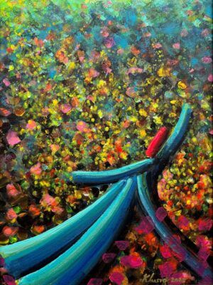 Khusro Subzwari | Title: Whirling Dervish | Medium: Oil On Canvas | Size: 12x16 inches
