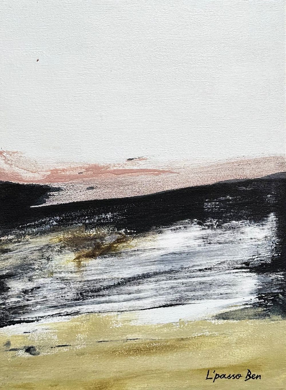 L,passo Benj | Title: Abstract   | Medium: Acrylic on Canvas  | Size: 12x16 inches