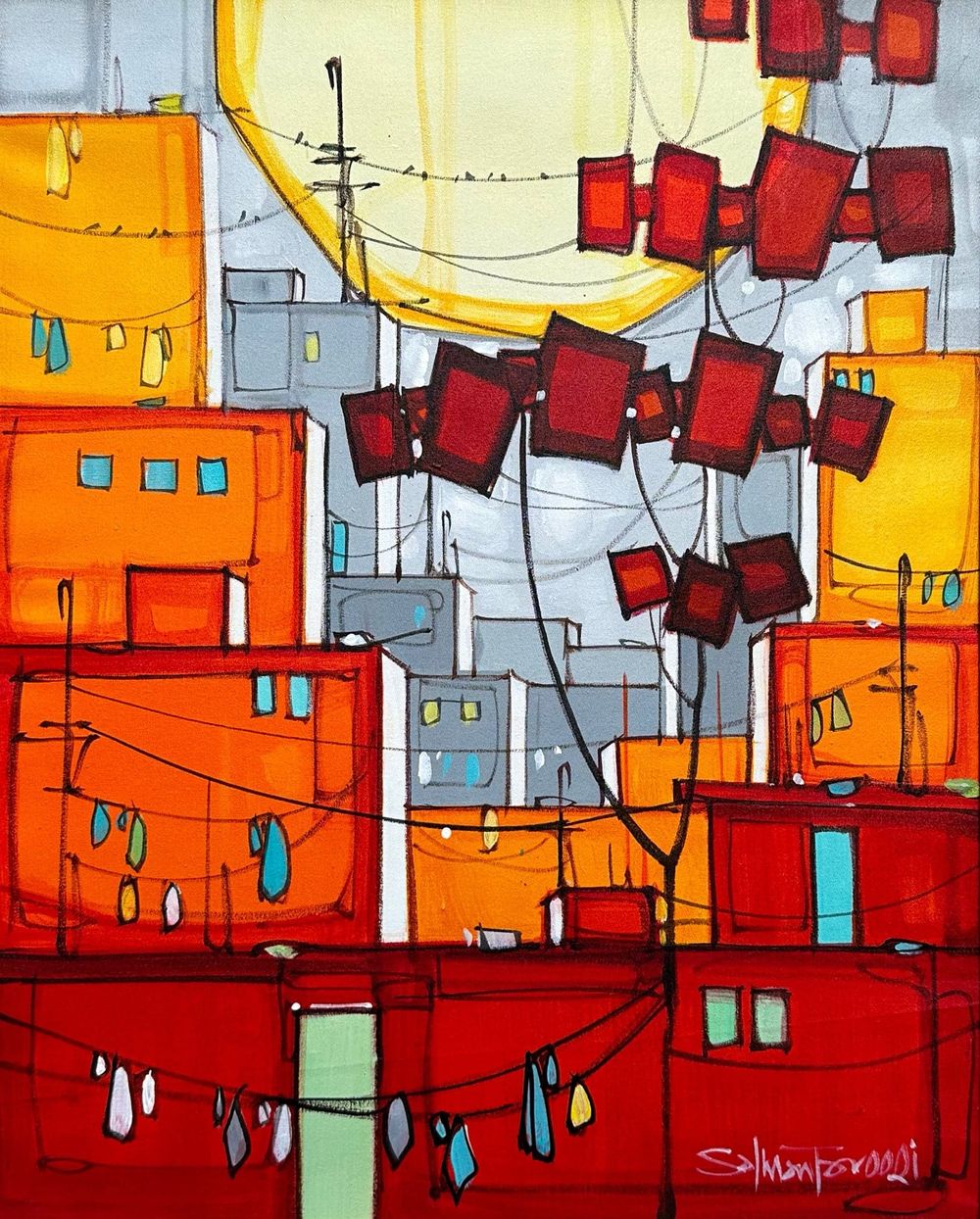 Salman Farooqi  | Title: Landscape   | Medium: Acrylic on Canvas  | Size: 16x20 inches