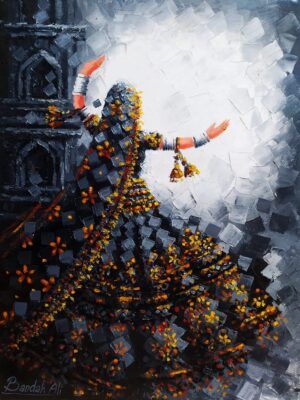 Bandah Ali | Title: Shadow of Devotion | Medium: Oil On Canvas | Size: 18 x 24 inches