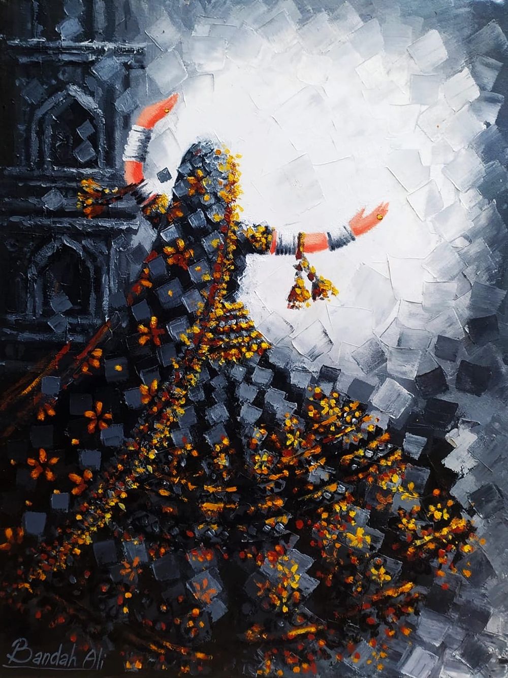 Bandah Ali | Title: Shadow of Devotion | Medium: Oil On Canvas | Size: 18 x 24 inches