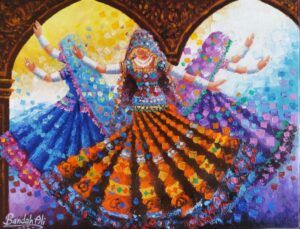 Bandah Ali  | Title: Rhythm in Motion  | Medium: Oil On Canvas   | Size: 18 x 24 inches