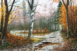 Asif Ghayaz | Title: Serene Landscape | Medium: Oil On Canvas | Size: 24x36 inches