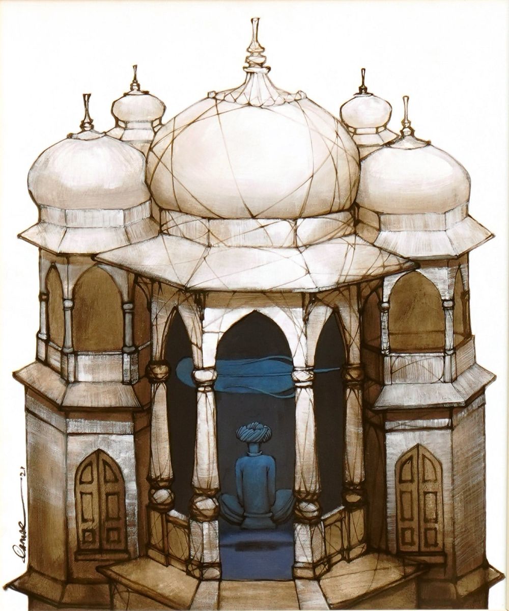 Qamar Siddiqui   | Title:   | Medium: Acrylic On Canvas   | Size: 30 x 36 inches
