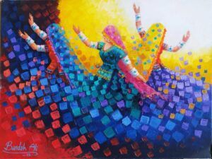 Bandah Ali  | Title: Grace in Motion  | Medium: Oil On Canvas   | Size: 18 x 24 inches