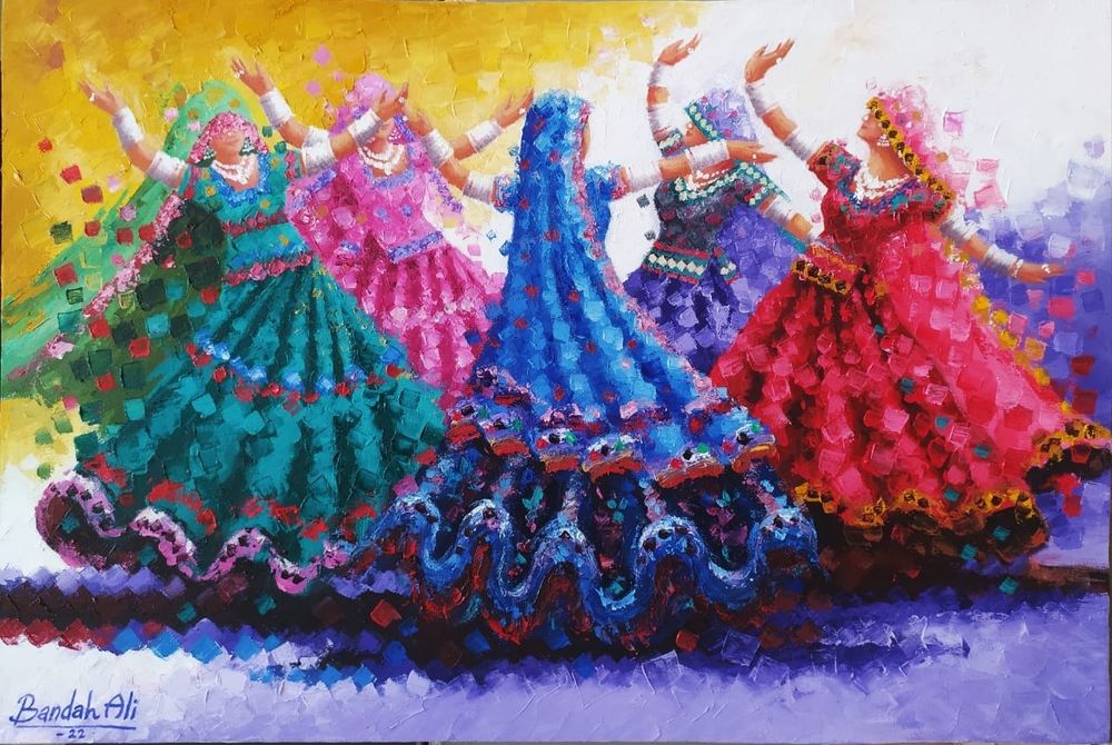 Bandah Ali  | Title: The Graceful Rhythm  | Medium: Oil On Canvas   | Size: 24 x 36 inches
