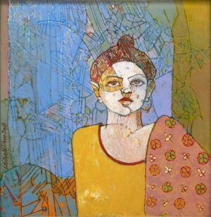 Chitra Pritam | Title: Untitled | Medium: Oil On Board | Size: 12 x 13 inches