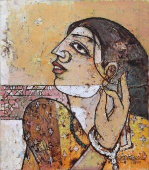 Chitra Pritam | Title: Untitled | Medium: Oil On Canvas | Size: 14 x 16 inches
