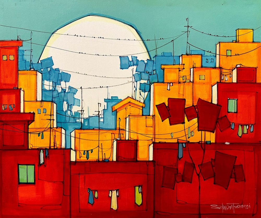 Salman Farooqi  | Title: Landscape   | Medium: Acrylic on Canvas  | Size: 30x42 inches