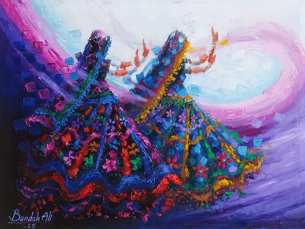 Bandah Ali | Title: Mystic Whirl | Medium: Oil On Canvas | Size: 18 x 24 inches