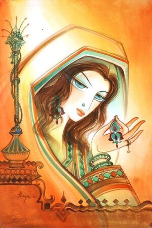 Hajra Mansur   | Title:    | Medium: Watercolor On Canvas   | Size: 20 x 30 inches