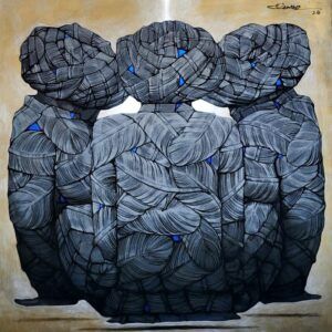 Qamar Siddiqui   | Title:   | Medium: Acrylic On Canvas   | Size: 48 x 48 inches