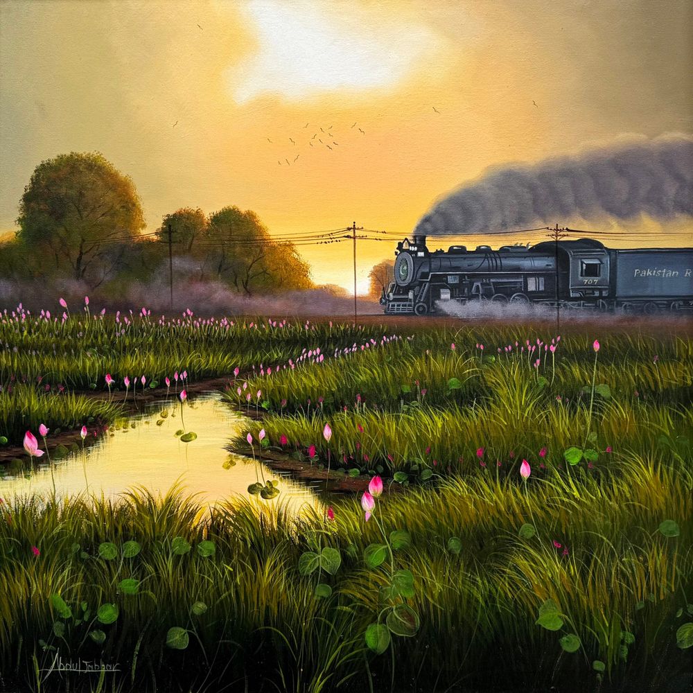 Abdul Jabbar | Title: Untitled | Medium: Oil On Canvas | Size: 30 x 30 inches