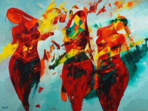 Maqbool Ahmed | Title:  | Medium: Oil on Canvas | Size: 36 x 48 inches