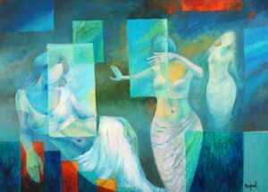 Maqbool Ahmed | Title:  | Medium: Oil on Canvas | Size: 36 x 48 inches