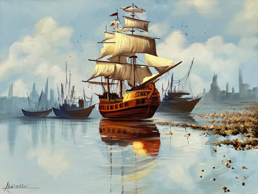 Abdul Jabbar | Title: Untitled | Medium: Oil On Canvas | Size: 36 x 48 inches