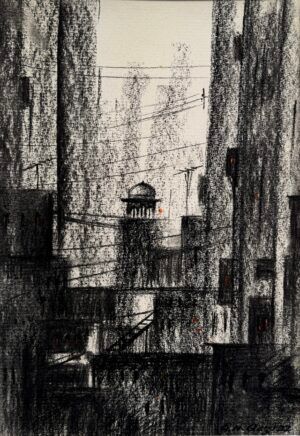 G. N. Qazi | Title: | Medium: Charcoal On Paper | Size: 11 x 16 inches