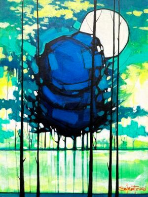 Salman Farooqi | Title: Silent Ascent | Medium: Acrylic On Canvas | Size: 36x48 inches