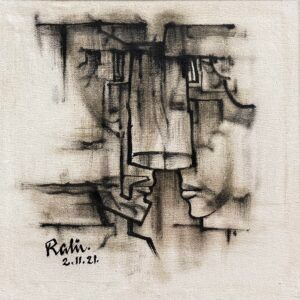 Mansoor Rahi | Title: Royal Dialogues | Medium: Oil on Canvas | Size: 12x12 inches